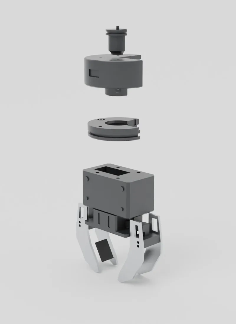 Render van de automatische gereedschapswissel van AXIS